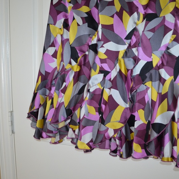 Ideology Silk Ruffled Hem Skirt Size 6 - Picture 4 of 7